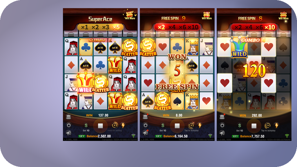Super Ace · Giao diện ứng dụng W88